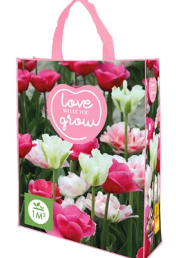 Best ohgreen 1 shopping bag met tulpen roze 'love what you grow'