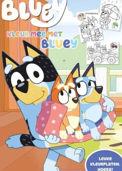 Hot ohgreen Bluey - kleur mee met bluey