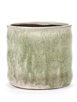Best ohgreen Craquelé Pot flame light green d17,5 h16,5 cm