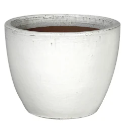 ohgreen Egg pot geglazuurd wit d50h40