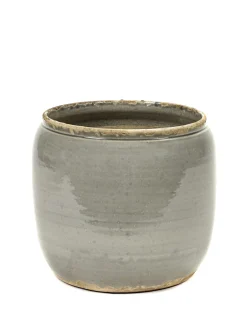 New ohgreen Glazed shades Pot costa m grey d21h21