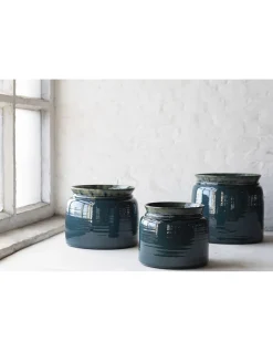 New ohgreen Glazed shades Sierpot 23x23x19 reactive blue