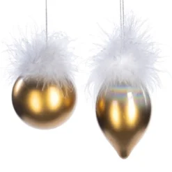 Best ohgreen Glazen pluimbal ornament