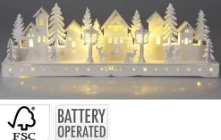 Best ohgreen Houten huis met led 45cm