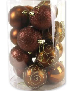 Best ohgreen Kerstbal bruin (16sts)