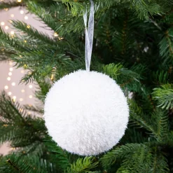 Best ohgreen Kerstbal foam ice 10cm wit