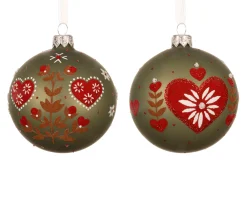 Best ohgreen Kerstbal glas mat harten