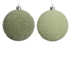 Best ohgreen Kerstbal polystyreen fluweel