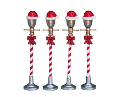 Best ohgreen Kerstmuts straatlantaarn, set van 4, zonder (4,5v)