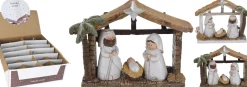 Online ohgreen Kerststal met 3 figuren