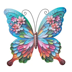Best ohgreen Vlinder met bloemen wand decoratie 29,5x32,5cm