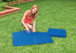 Hot ohgreen Vloerbeschermer blauw 50x50cm, 8 stuks